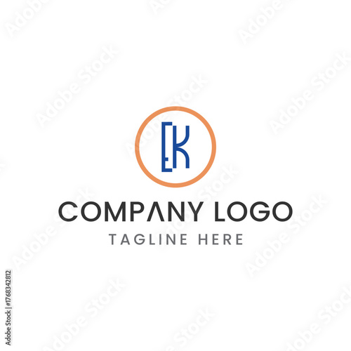 Initial Letter EK logo Design Outstanding Creative Modern Symbol  Sign
