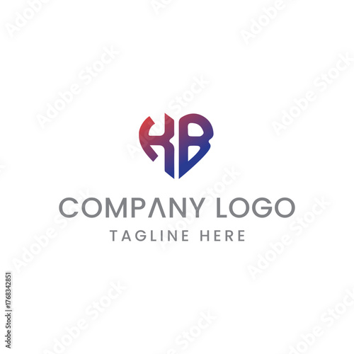 Initial Letter KB logo Design Outstanding Creative Modern Symbol  Sign