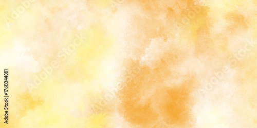 orange watercolor ink stains creating an abstract effect, grunge watercolour illustration, hand drawn wallpaper design for cards, element for digital art and creative graphic design.