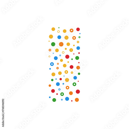 Letter I dots and colours logo.