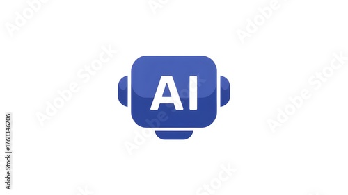Free Download A blue ai icon with rounded edges and white text on a white background - GFXLoad