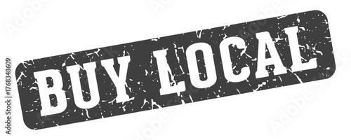 buy local rectangular sign. buy local stamp