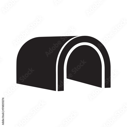 Tunnel icon  illustration silhouette vector isolated on white background