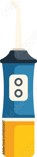 Illustration of a cordless water flosser, a device for cleaning teeth and gums