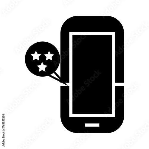 rating at mobile phone vector illustration