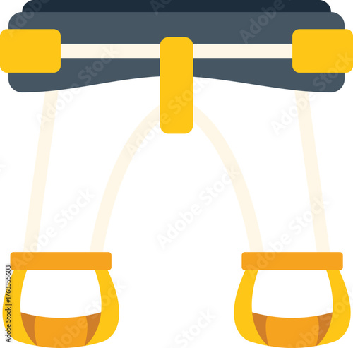 Climbing harness ensuring safety during mountaineering activities