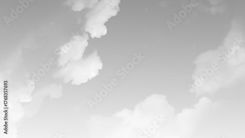 Grey storm clouds in sky. Vector illustration