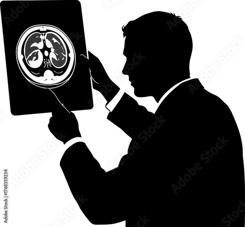 dedicated doctor interprets vital scan, advancing breakthroughs for human wellness