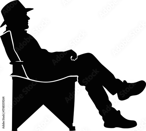 leisurely contemplation a seated figure pauses, finding stillness amidst lifes flow