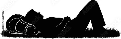 journeys pause solitary wanderer finds peaceful rest, embracing natures serenity