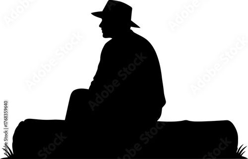 journeys pause a lone traveler finds solace amidst natural simplicity