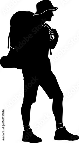 adventures call answered one silhouette poised for lifes great expedition