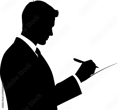 focused professional documents decisions, charting future success with precise strategic action