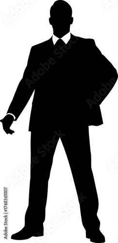 determined professionals commanding silhouette, embodying leadership, success, and ambition