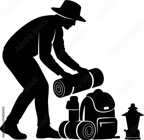 trailblazers task organizing vital equipment for the upcoming wilderness immersion