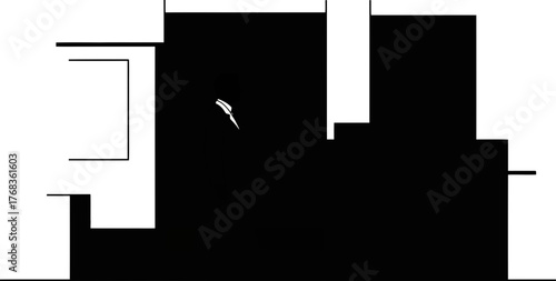 committed professional navigates an abstract path toward discovery and growth