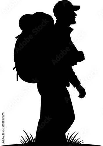 solitary wanderer charting unknown trails, embracing the wild