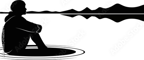 ripples of thought radiate from a quiet souls deep contemplation