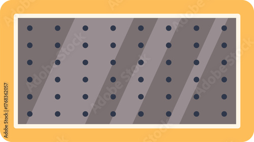 Electronic device with small dots forming a pattern, resembling a microchip or similar technological component