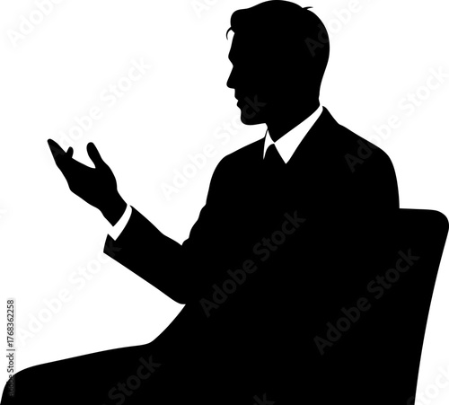 the communicators command guiding vision with a confident, open hand