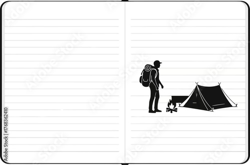 outdoor aspirations personal journeys envisioned and sketched into a blank journal