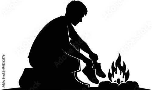 outdoor companion drying gear beside natures own comforting, crackling hearth