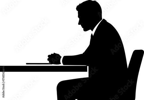 corporate figure sits, pondering significant insights during a focused discussion