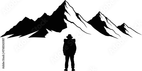 vast peaks await solo explorer embraces natures grand, silent challenge