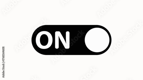 A minimalist black and white on-off button animation showcasing modern UI button movement for web or app design. Perfect for UX presentations, motion graphics, or digital interface concepts.