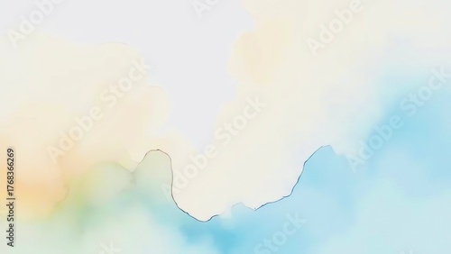 Ethereal neutral washes on textured watercolor paper.