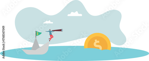 Financial planning target, vision and strategy for financial freedom or retirement saving goal .about a man and his life.