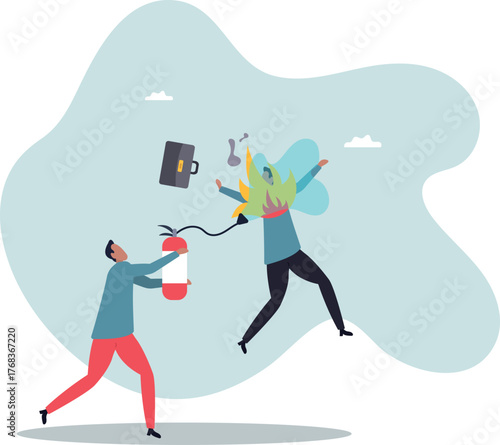 Mentorship or support to help employee burnout, fatigue or overworked, people management or brain cool down to reduce anxiety .about a man and his life.