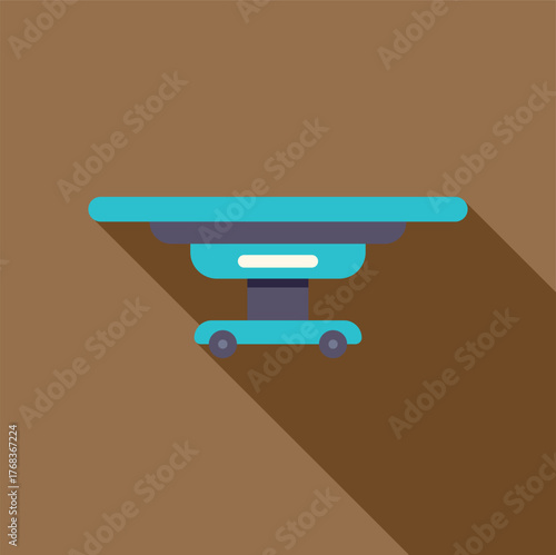 Empty gurney in hospital setting symbolizing healthcare, emergency services, and patient mobility