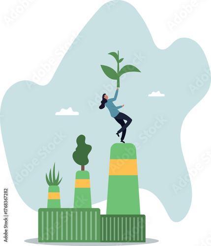 Green industry. Clean filters and zero emissions.