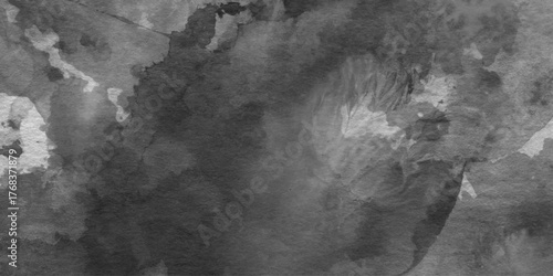 Abstract white and grey watercolor for background, grunge paint isolated on a transparent, black watercolor and ink cloud blot on transparent background, black powder explosion on white background.