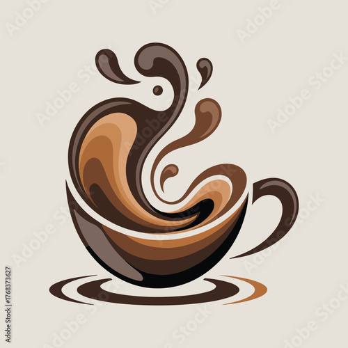 Coffee and espresso vector artwork — minimalist cafe icons, latte art, barista scenes, infographic designs, and seamless espresso pattern pack