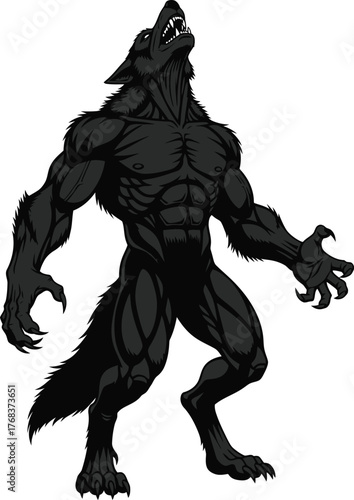 Angry Werewolf Vector Illustration