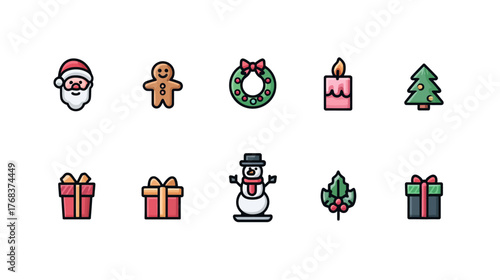 Conceptual pyramid formed by a multitude of small, colorful, diverse vector icons illustrating data, information, or social complexity.