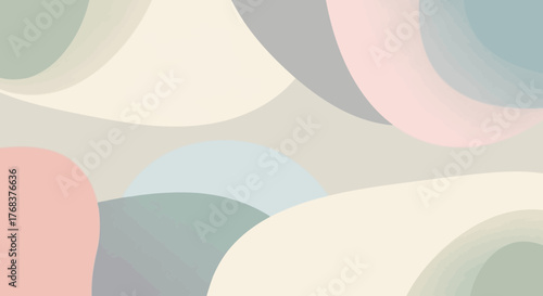 Abstract pastel colored layers creating a serene and calming visual experience providing a smooth