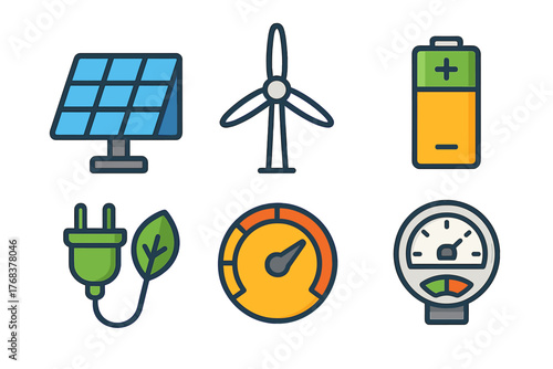 Sustainable energy sources and power consumption measurement concepts