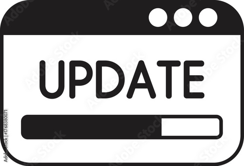 Update process is running on a computer, showing progress bar