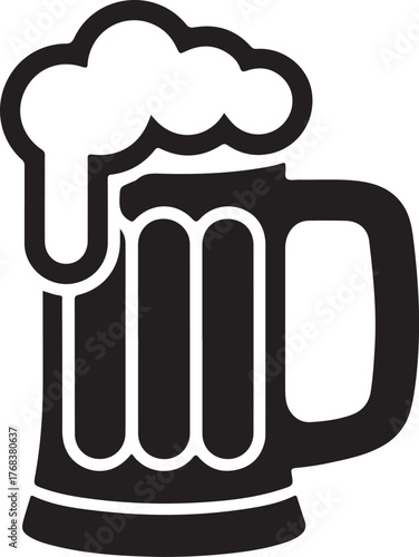 Oktoberfest beer mug silhouette icon