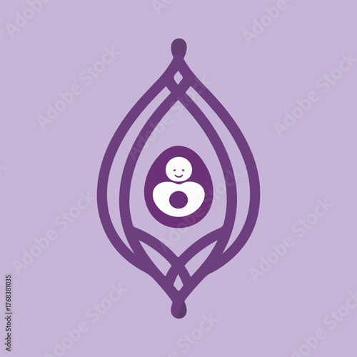 Purple ribbon and baby silhouette vector design pack for World Prematurity Day, preterm birth awareness, healthcare and charity campaign art