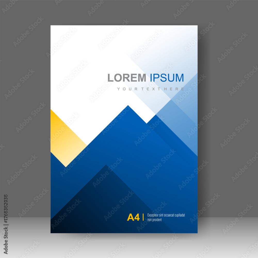 Fototapeta premium Book cover colorful arrow modern design. Annual report. Brochure template, catalog. Simple Flyer promotion. magazine. Vector illustration
