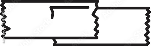 Line drawing of two simple blank ripped receipts, perfect for representing spending habits, budgeting, or financial concepts