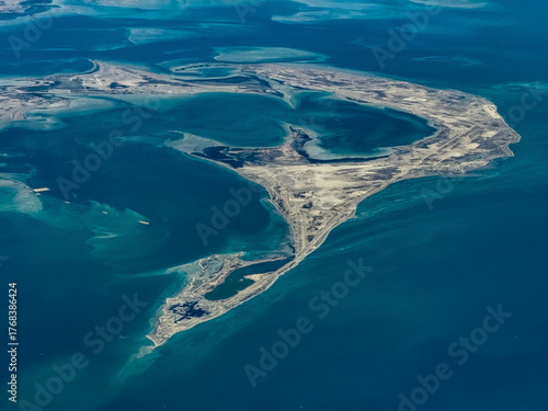 Photos Saudi Arabia Coastline, aerial landscape view of area near Jubail city - in the