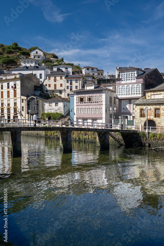 Panoramic view of Luarca city. Asturias. Spain