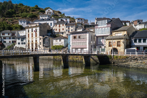 Panoramic view of Luarca city. Asturias. Spain