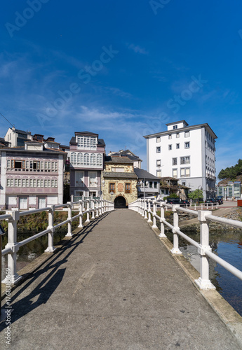 Panoramic view of Luarca city. Asturias. Spain