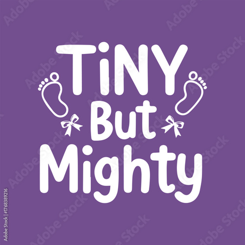 Tiny baby footprints, heart ribbon, caregiver hands, preemie support, awareness icons and solid color vector collection for World Prematurity Day
